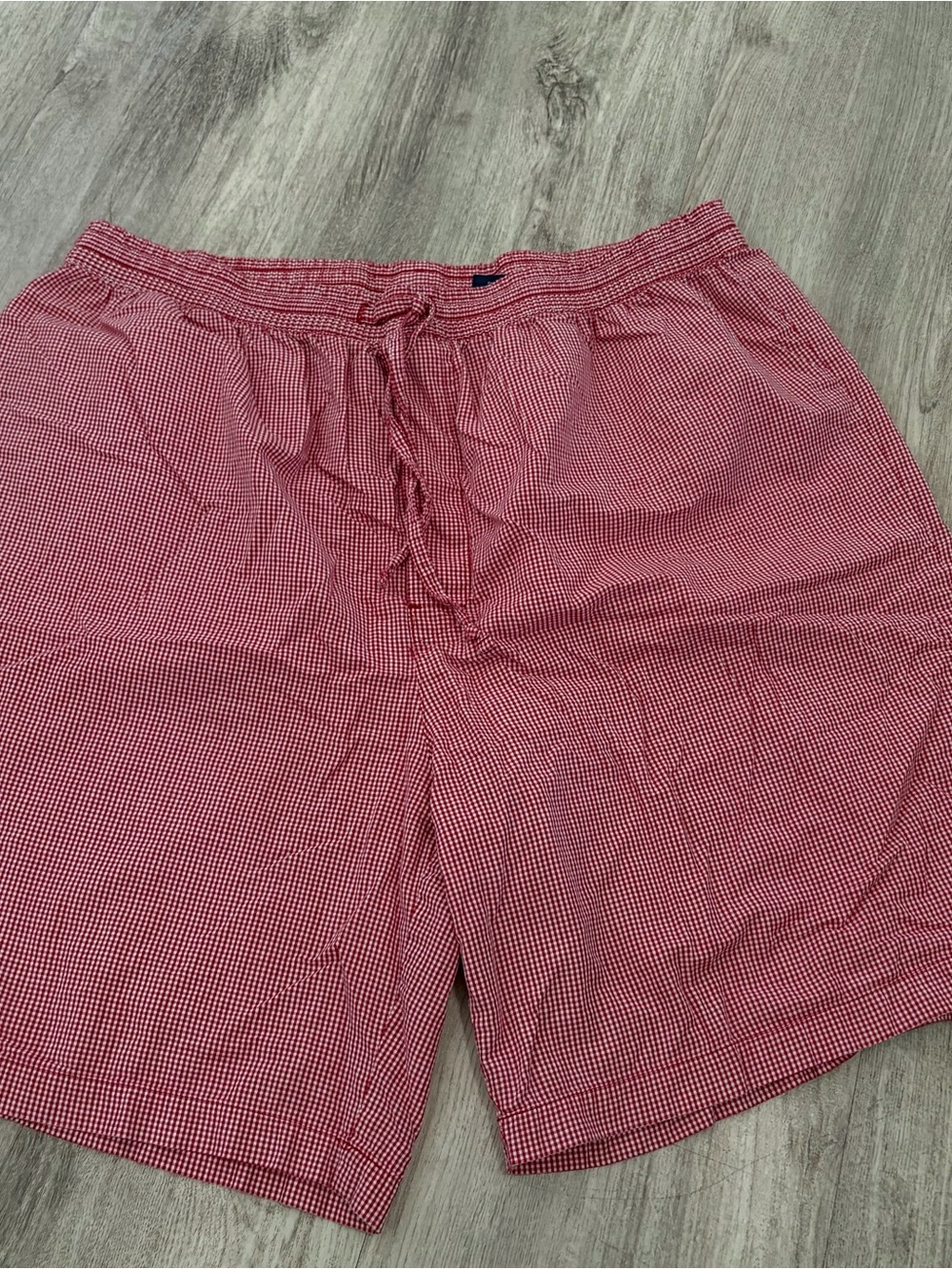 Nautica gingham red checker sleep shorts men’s XL cotton picnic